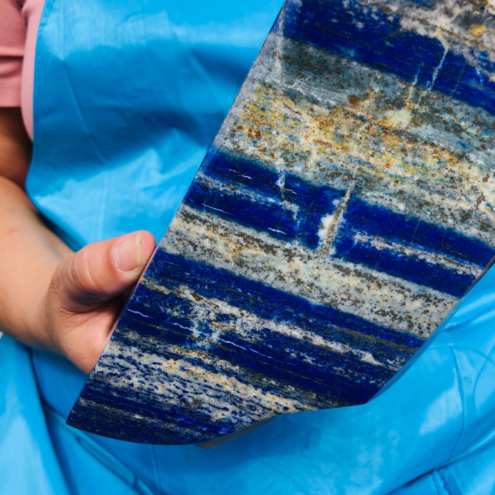 6.4LB Natural high-grade lapis Hand Polished Crystal Mineral Specimen Healing