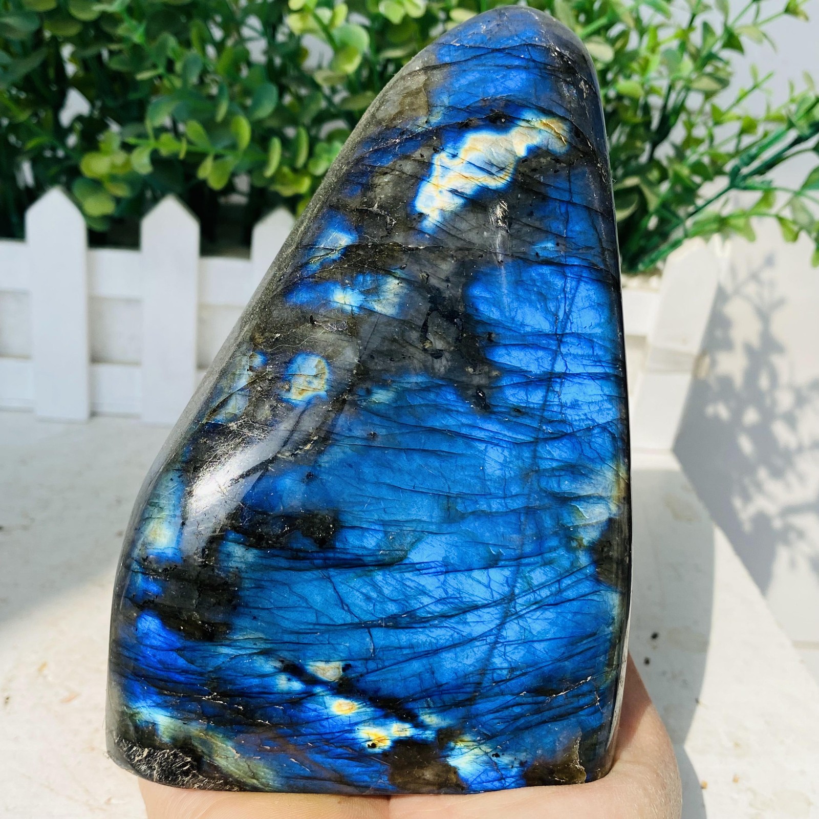 Natural Purple Labradorite Quartz Crystal Freeform Mineral Specimen 1020g
