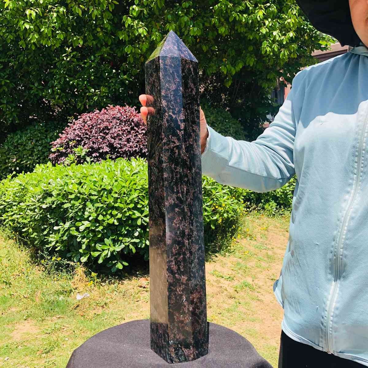 16.5LB Natural Firework Obelisk Tower Reiki Healing Crystal Point Wand