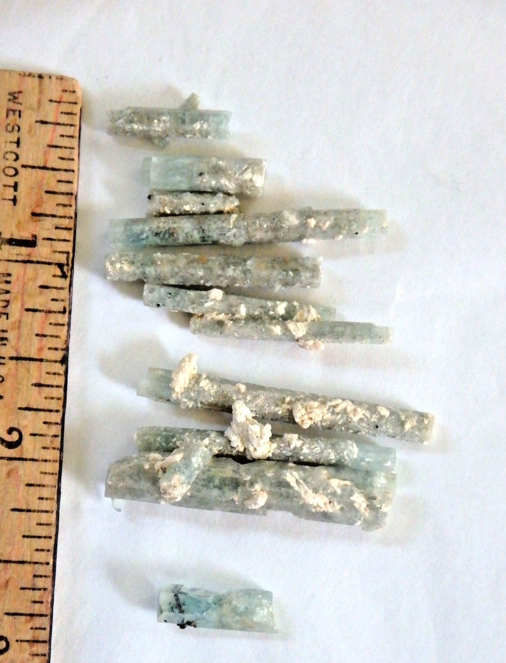 Crystals Aquamarine Beryl 8.8 grams 10 pieces included Natural Blue Namibia