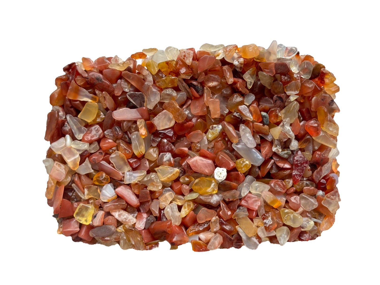Carnelian – Small Tumbled Chips – 100% Crystal 5-13mm 1/4″ FM