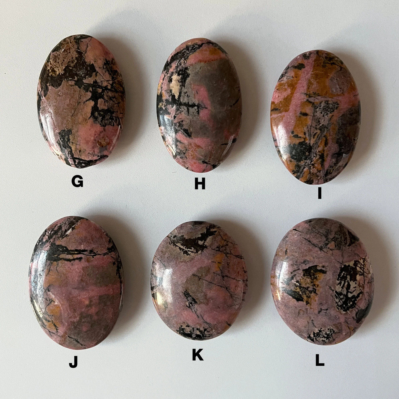 CHOOSE YOUR OWN Rhodonite Palm Stone | Emotional Balance | Heart Healing | Fear