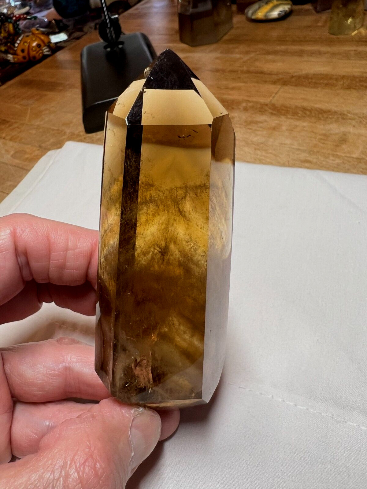 Rare Citrine Smokey Phantom DBL Terminated Crystal Point Zambia Africa 441