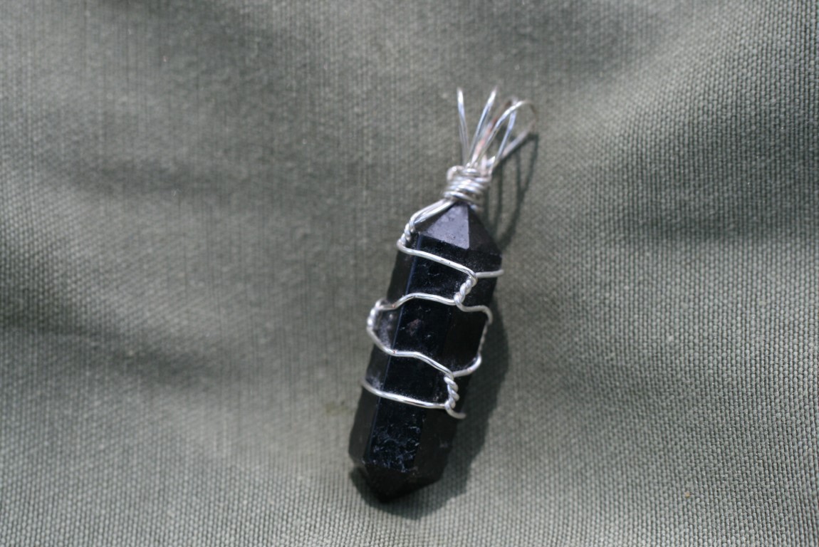 Nuummite Pendant Sterling Silver Wrap personal magic,5145