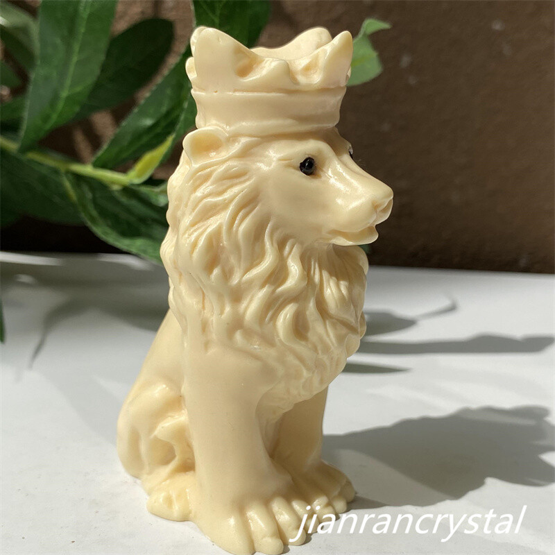 3” Natural Plant Fruit Lion Hand Carved Decoration Skull Gift Reiki Healing 1pc