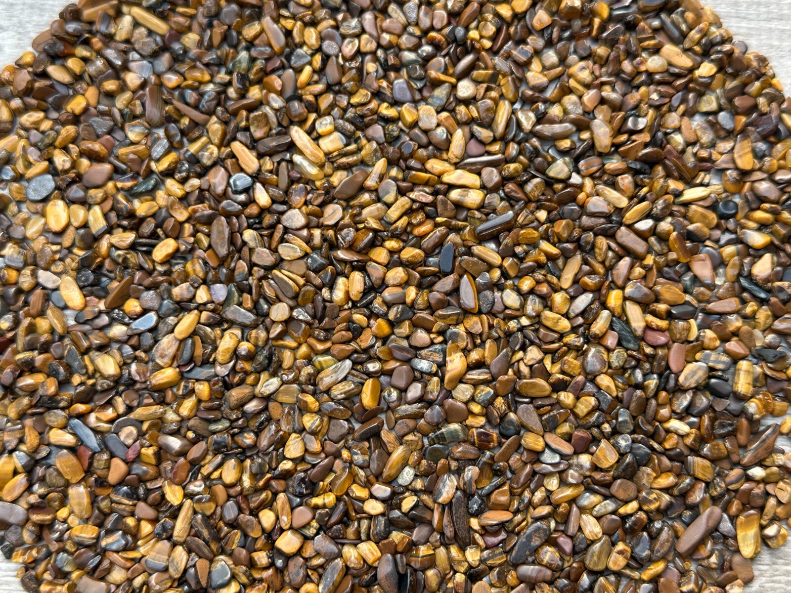 Grade A++ Tiger Eye Semi Tumbled Gemstone Mini Chip 2-5 mm, Wholesale Bulk Lot