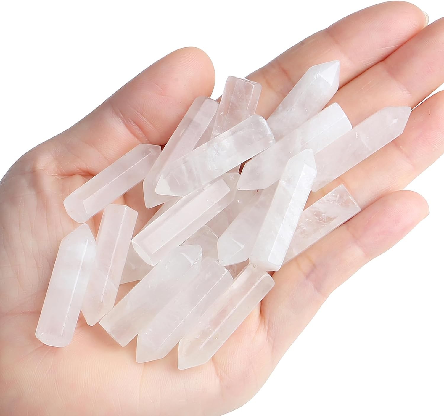 20 PCS Healing Crystals Stones Sets Wands Bulk Natural Pocket Amethyst Crystal