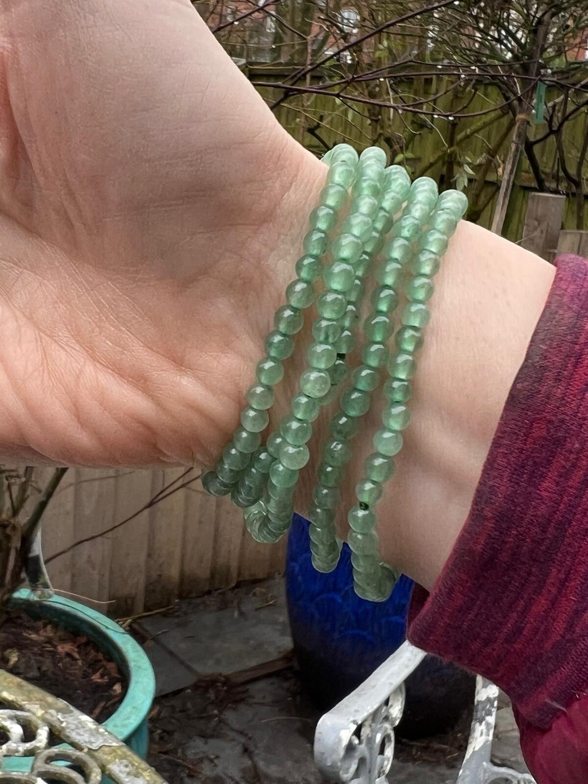 Green Aventurine Crystal Beaded Bracelet 4mm AAA+