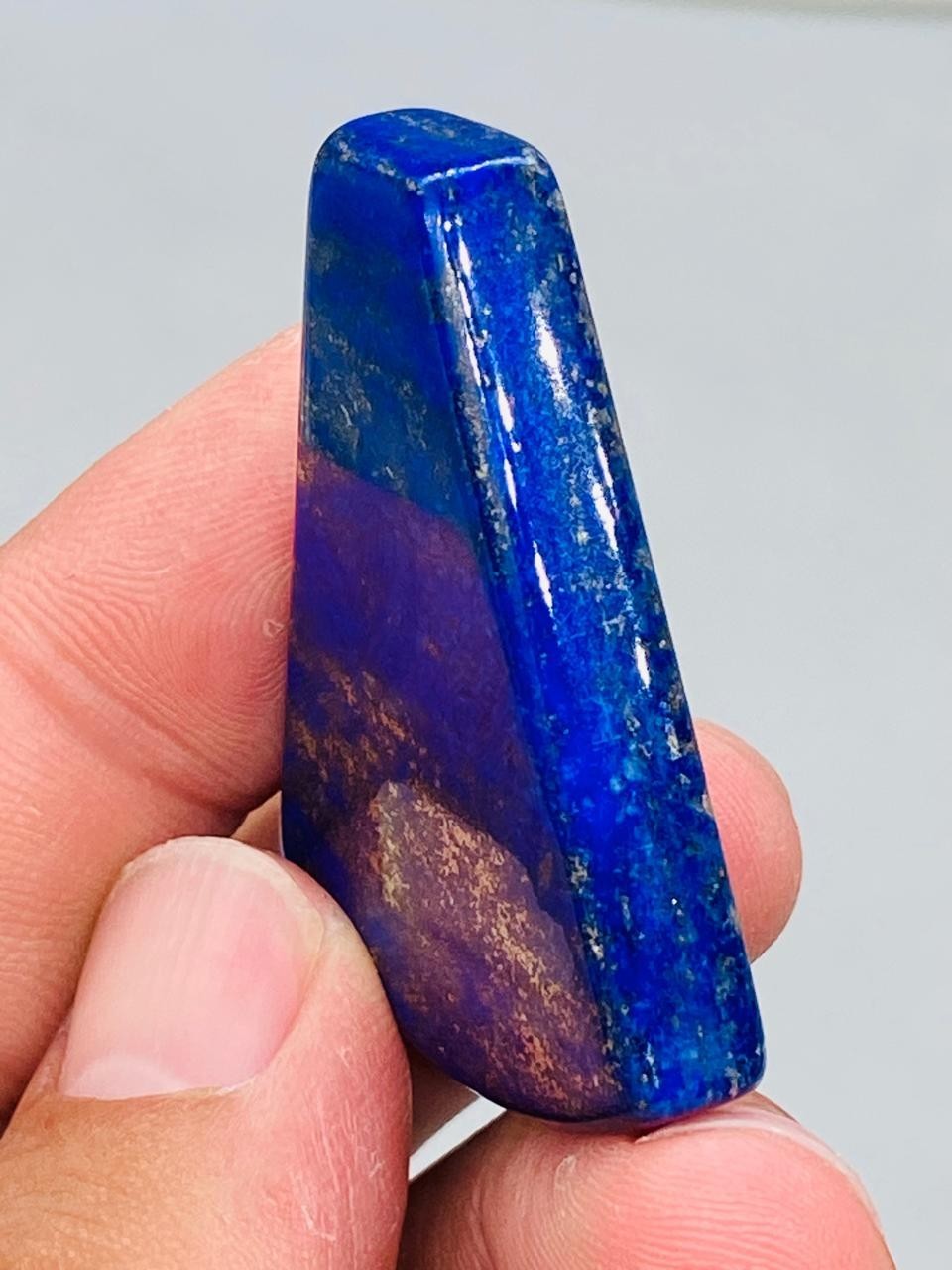 Lapis Lazuli Cushion Shape Polished Loose Stone Natural Blue With Pyrite Mix