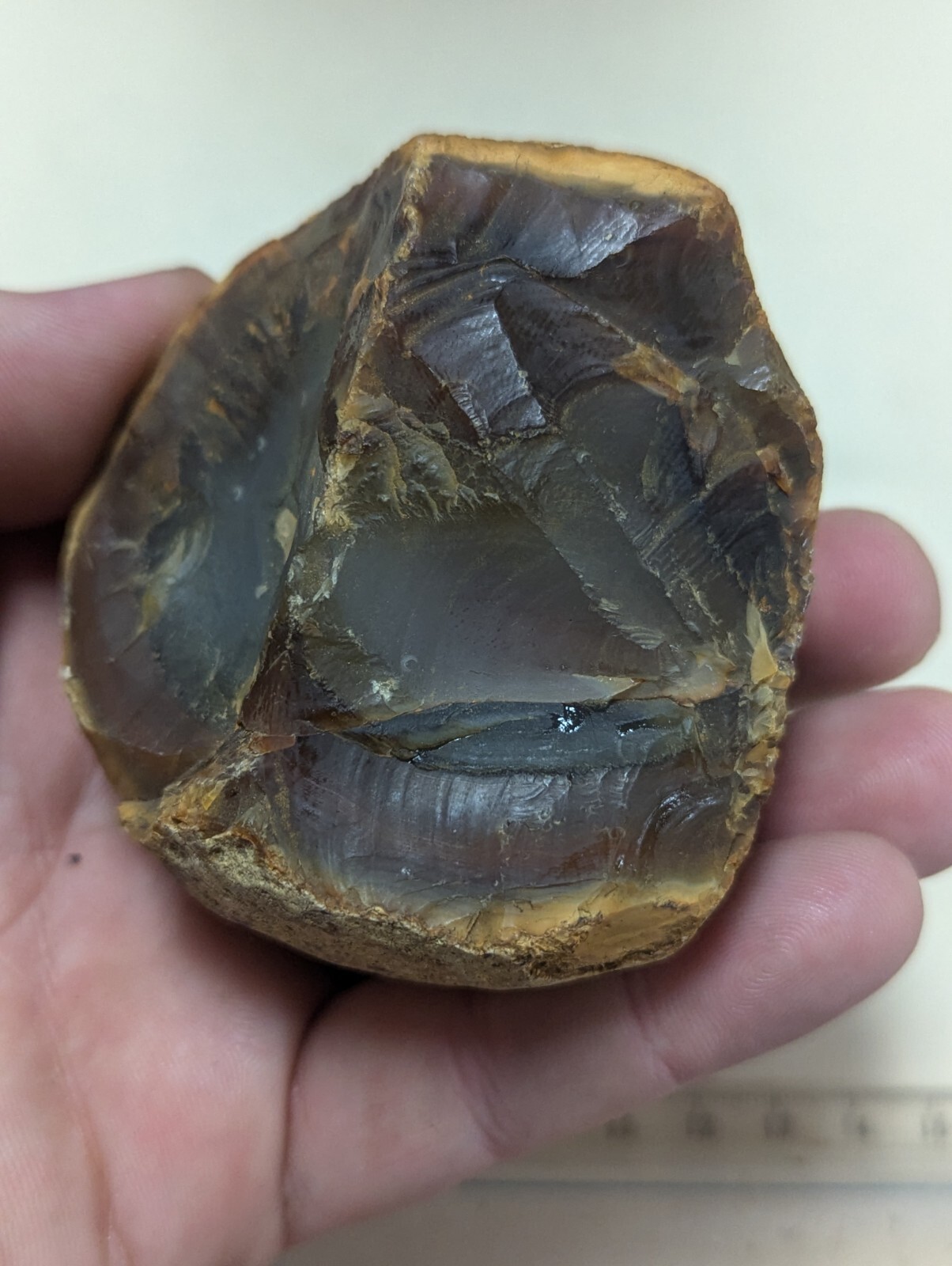 Big Great Pattern Natural Carnelian Agate Geode Orange Red