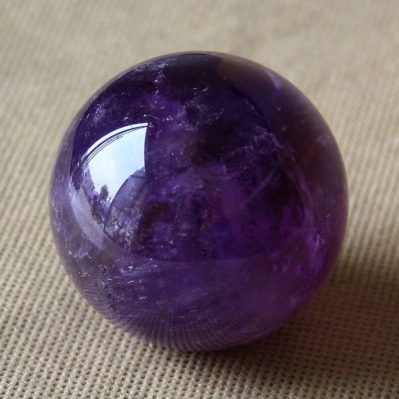Natural High Quality Amethyst Crystal Quartz Magic Ball Sphere Healing + Stand