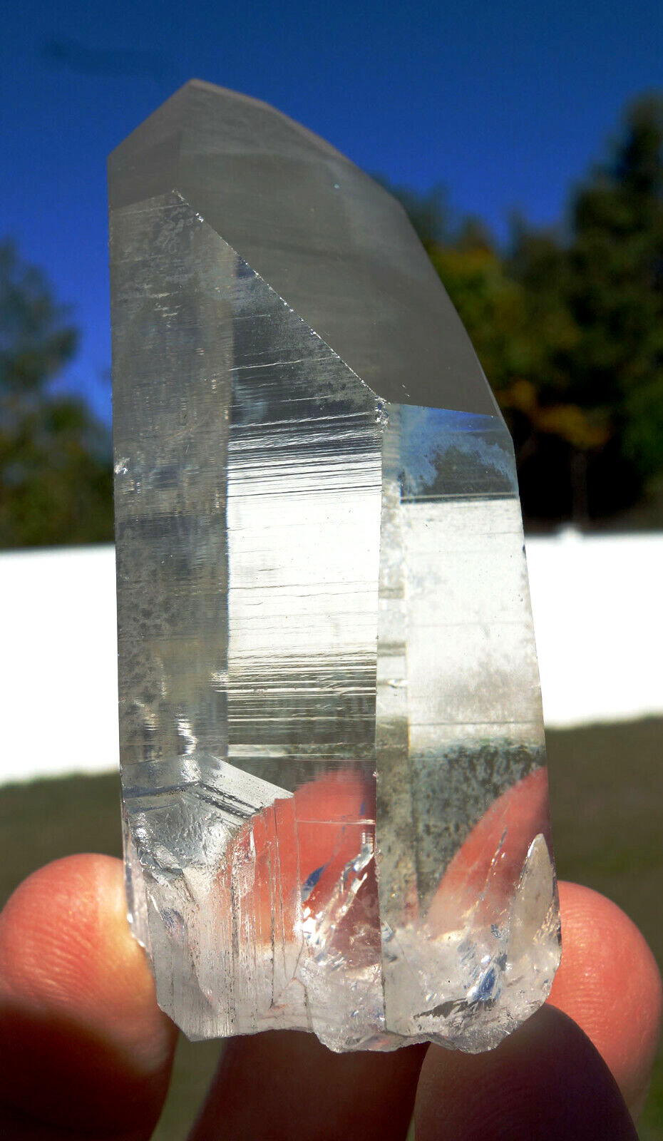 Water Clear COLOMBIAN LEMURIAN Quartz Natural Crystal Point Large Key Columbian