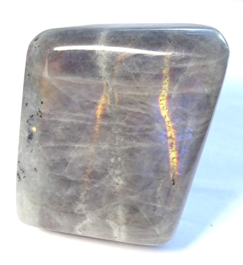 POLISHED NATURAL LABRADORITE FREEFORM TOWER 5 x 4.7 x 3 cms 172 gms – PURPLE