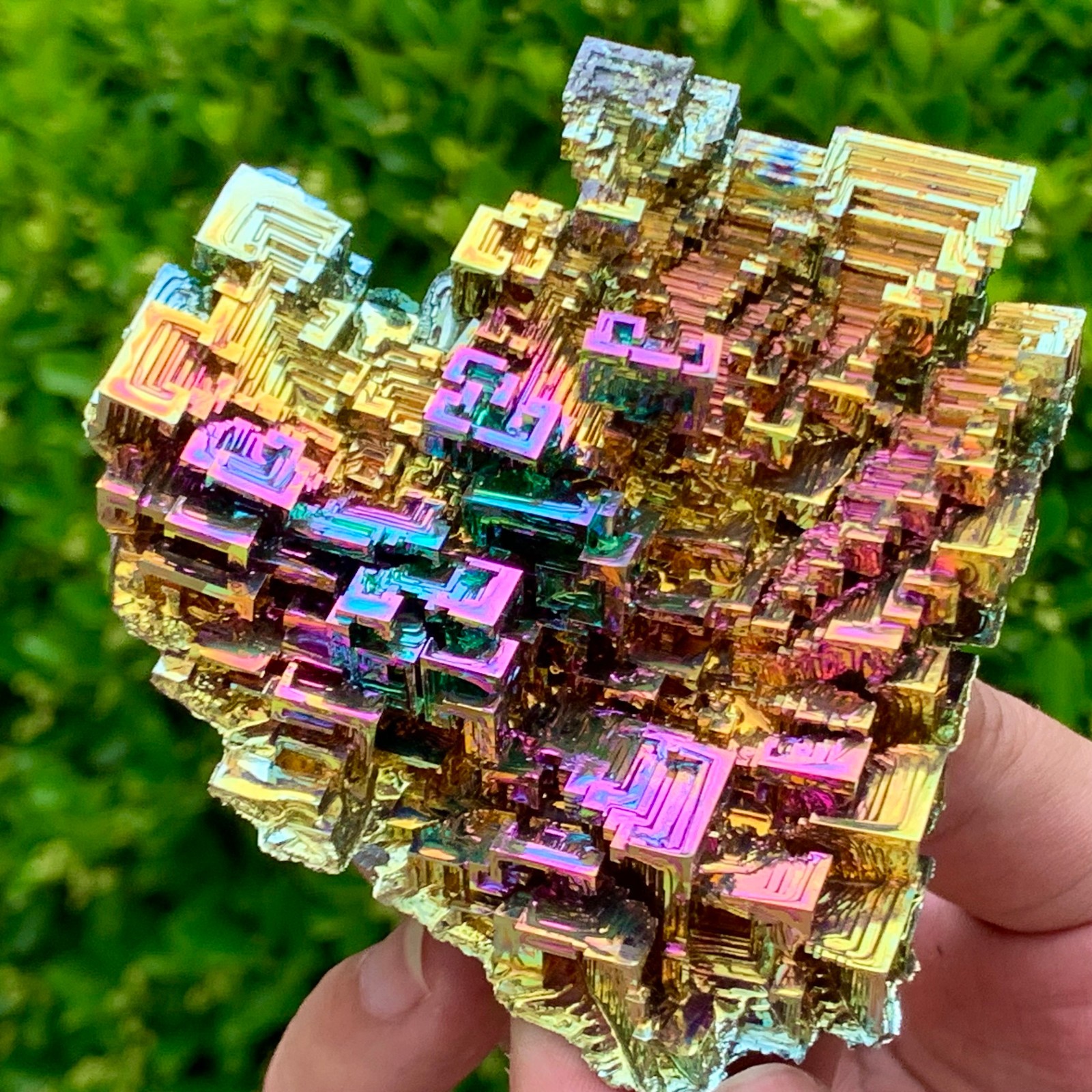 226G ram Bismuth rainbow crystal elementBi gemstone Mineral specimen healing