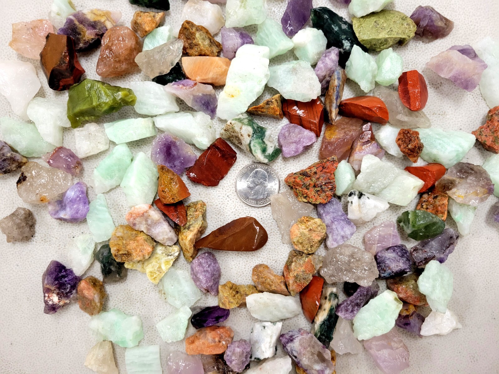 Tiny India Crystals Mix Natural Colorful Mini Gemstones for Jewelry & Tumbling
