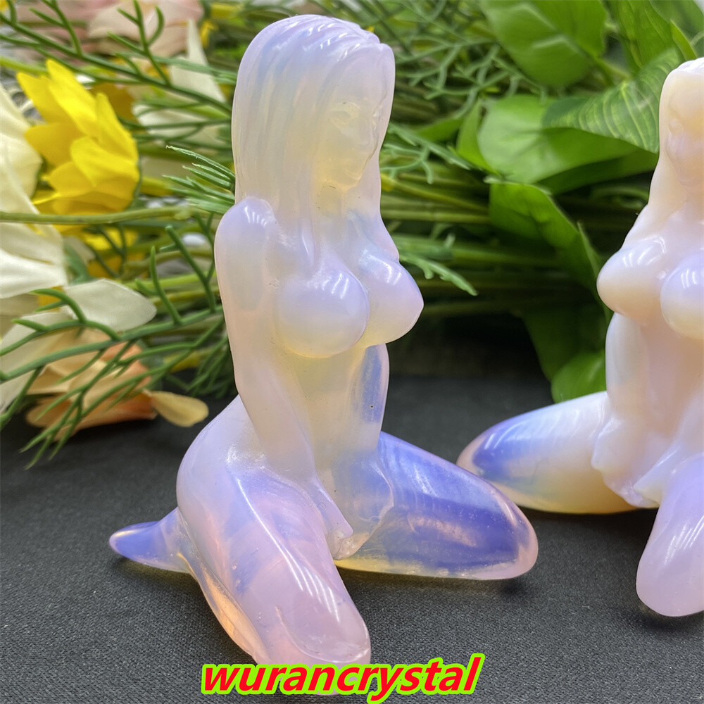 3″ Pink Opalite Quartz Goddess Skull Women model Hand Carved Crystal healing 1pc