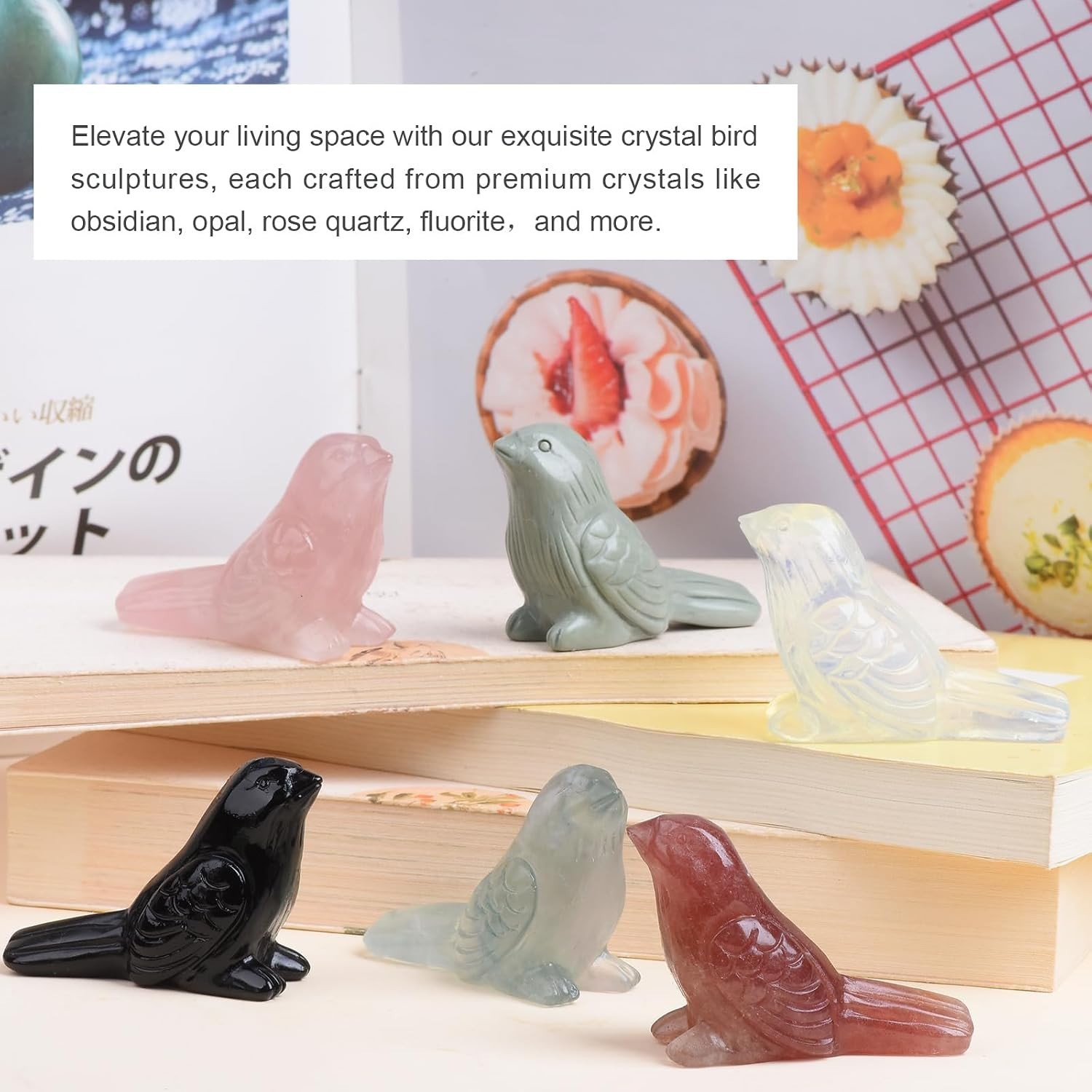 Unique Fluorite Bird Figurine – Thoughtful Gift for Birthdays & Anniversaries