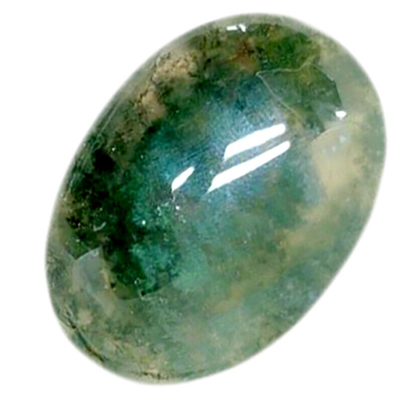 Natural Moss Agate Palm Stone Green Rock Crystal Healing Reiki Polish Worry Ston