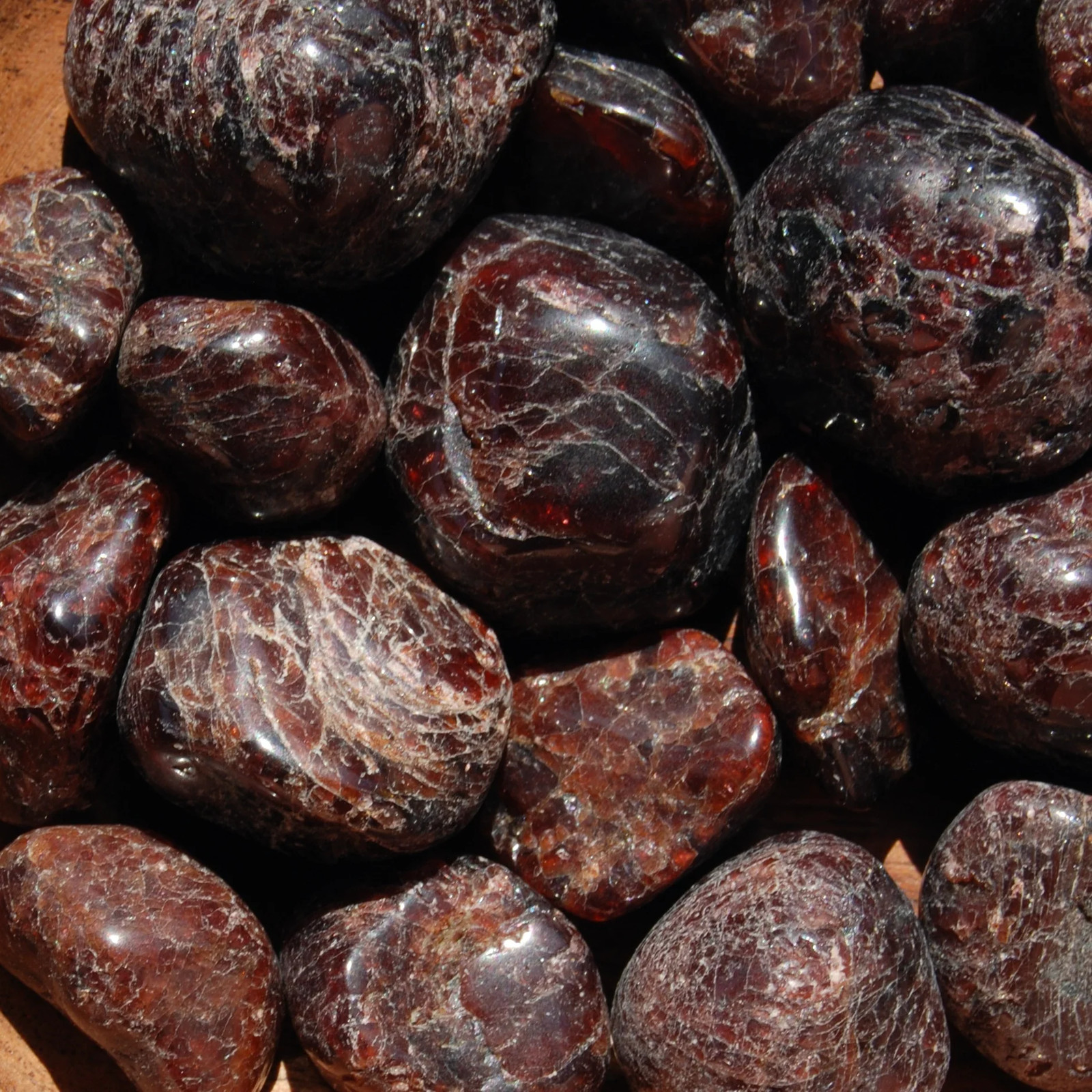 Garnet Crystal Tumbled Stones, India