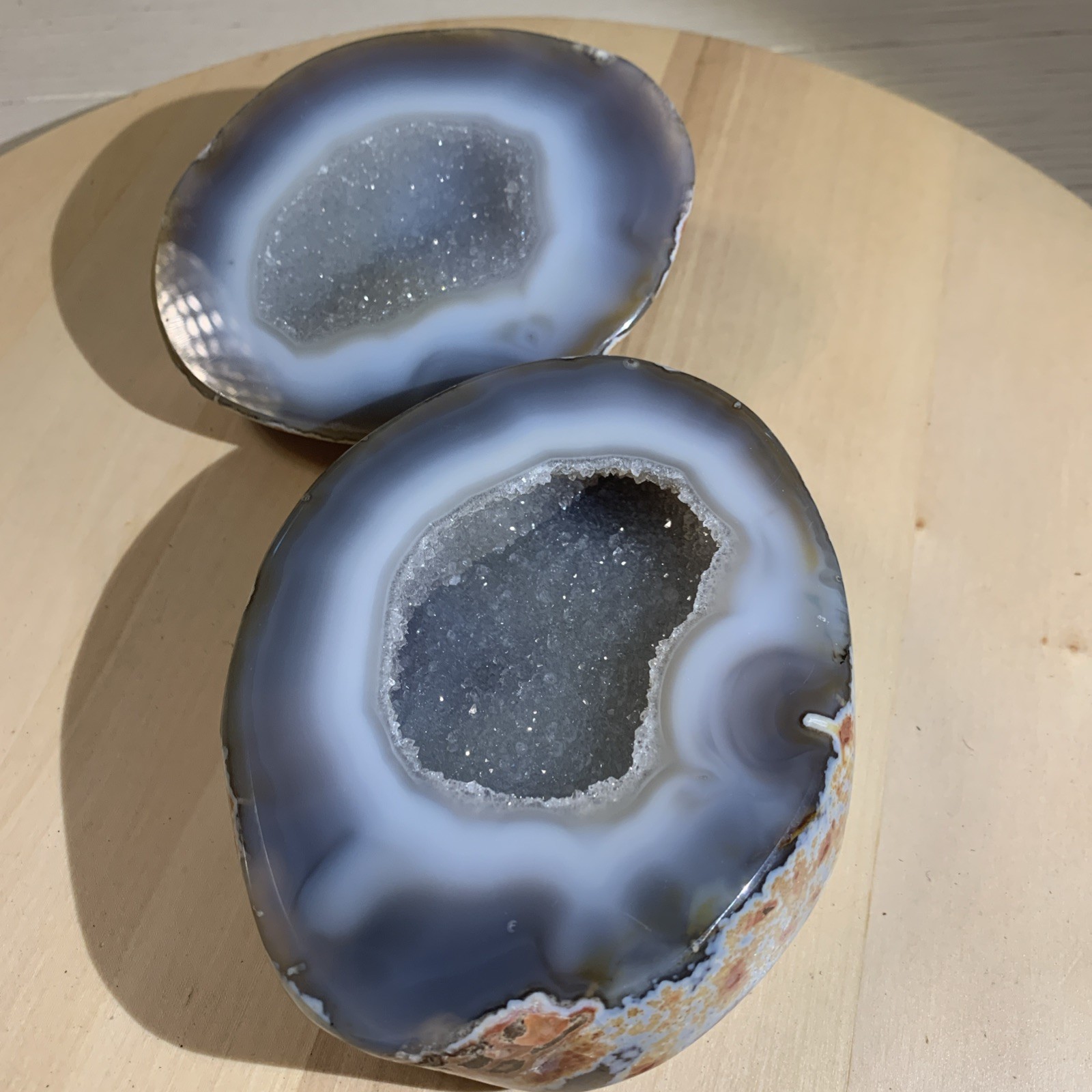 Open‑Mouth Agate Crystal Basin, Positive Energy Prosperity Tabletop Ornament