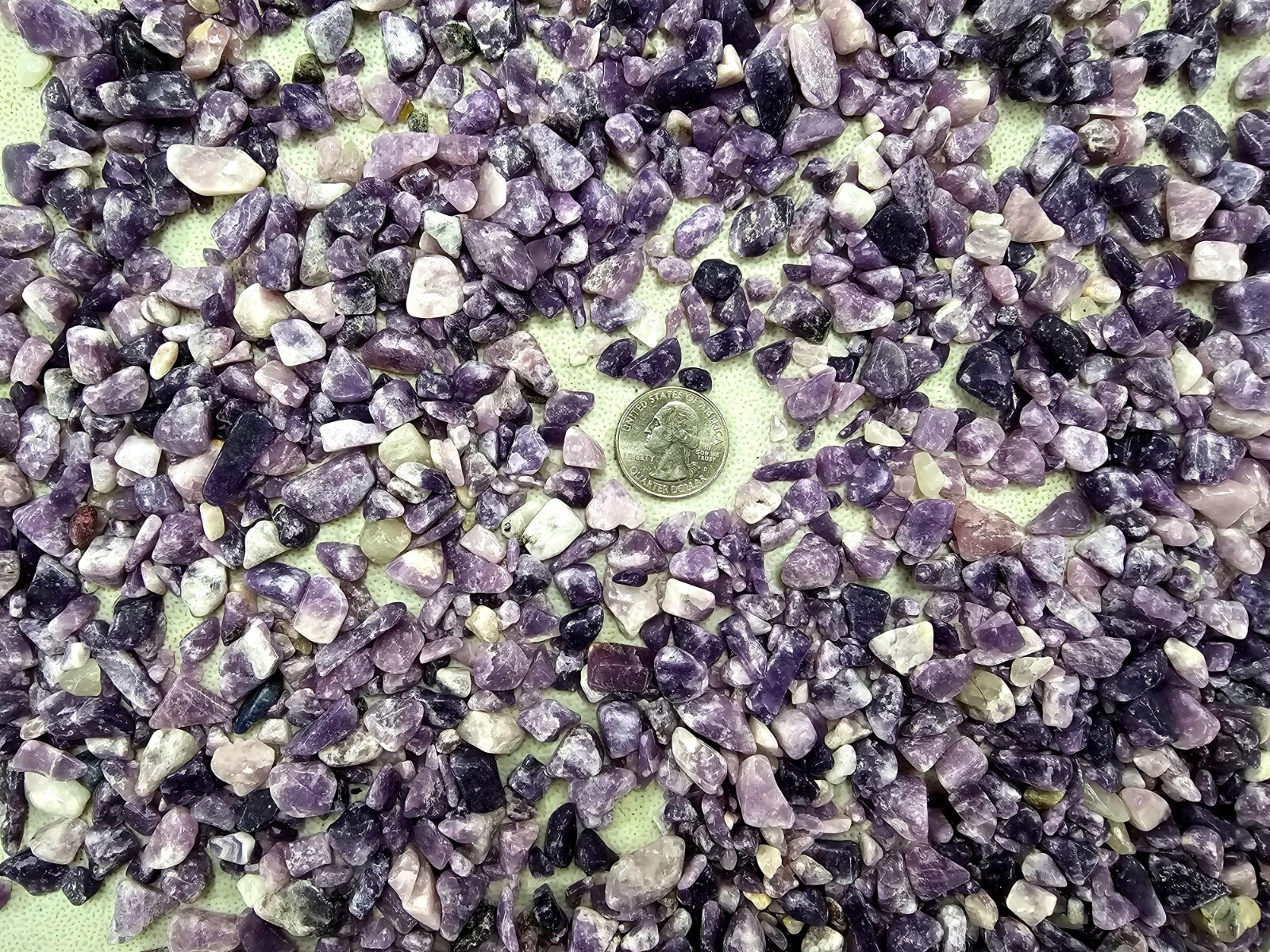 Tumbled Lepidolite Crystal Chips Bulk Undrilled Beads Tiny Gemstone Crystals