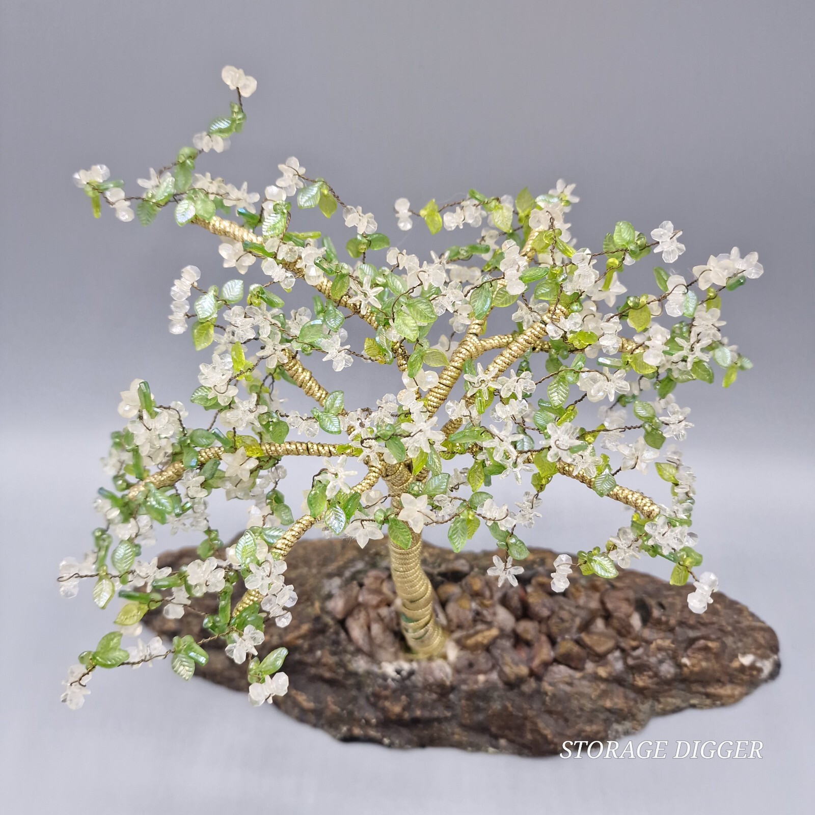 VTG Bonsai Crystal Tree Table Decor Handmade Decoration Spiritual Gift Blooming