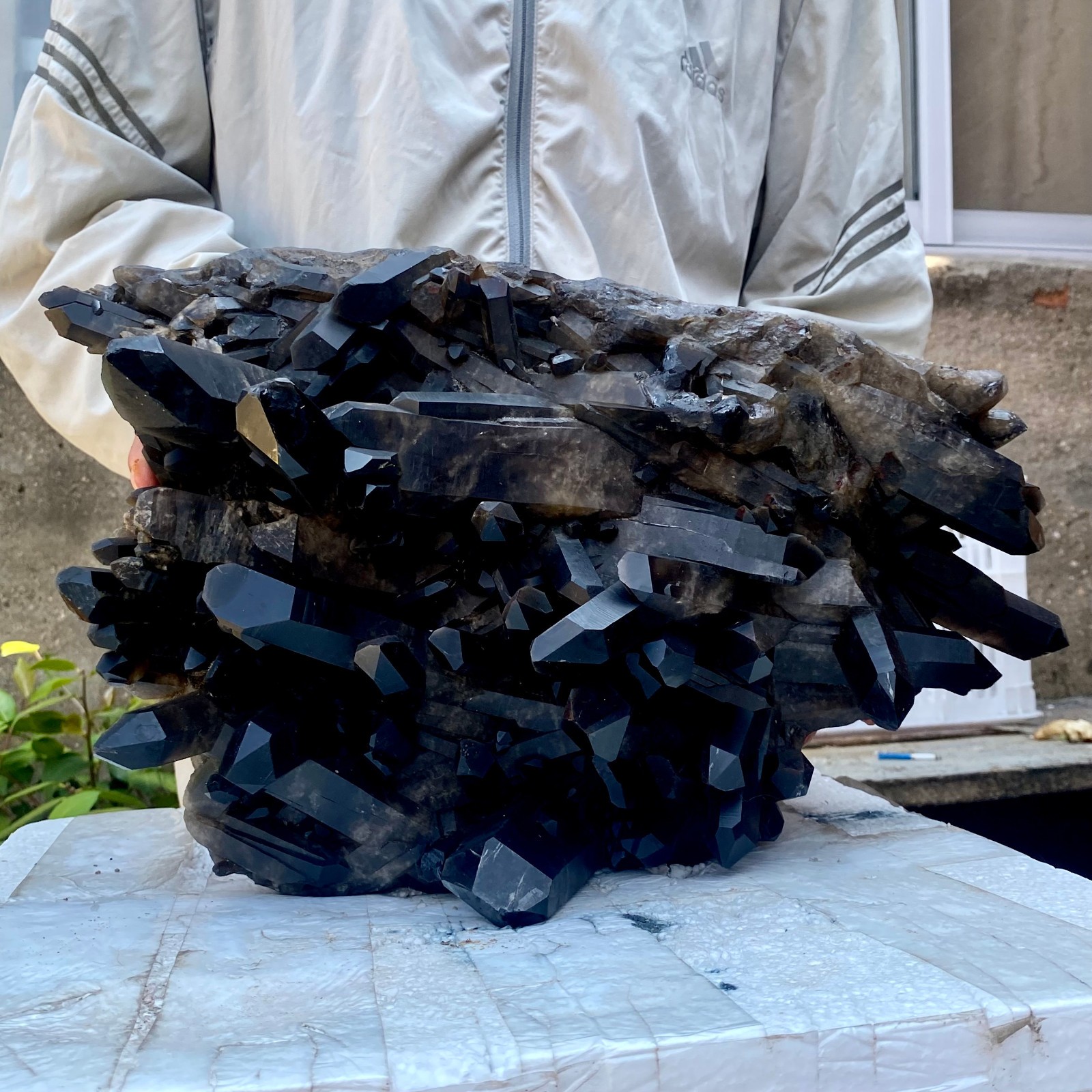 26LB Tea black Crystal quartz Cluster Mineral Specimen Healing reiki