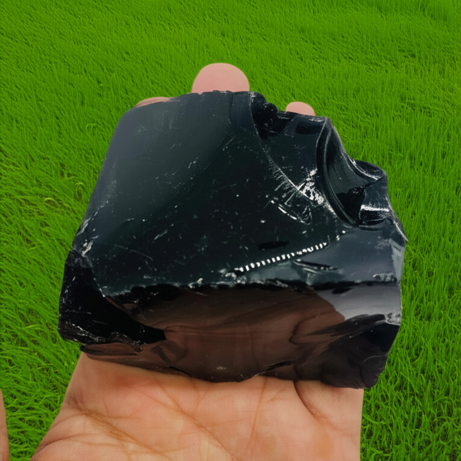 Premium 1025-1150CT Black Obsidian Raw Specimen | Natural Rough Healing Stone