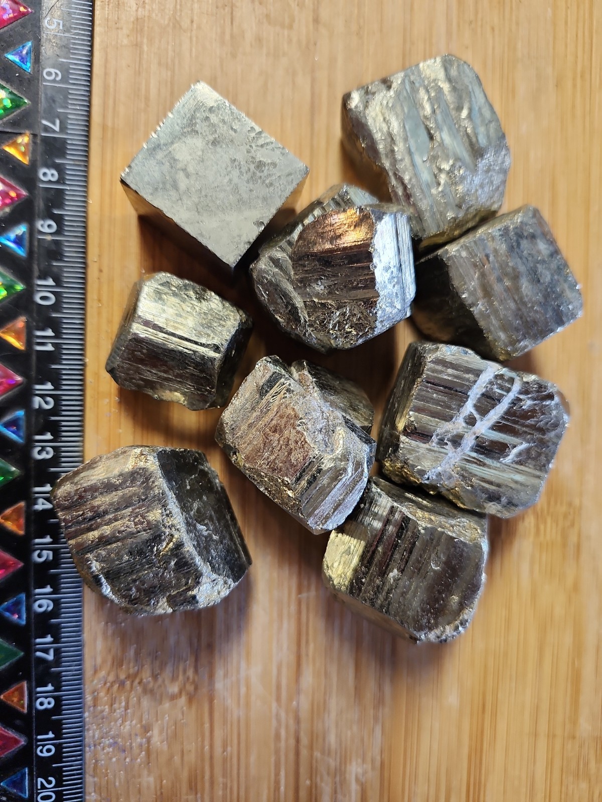 Pyrite Cubes Lot Of 9 Free Shipping 557g