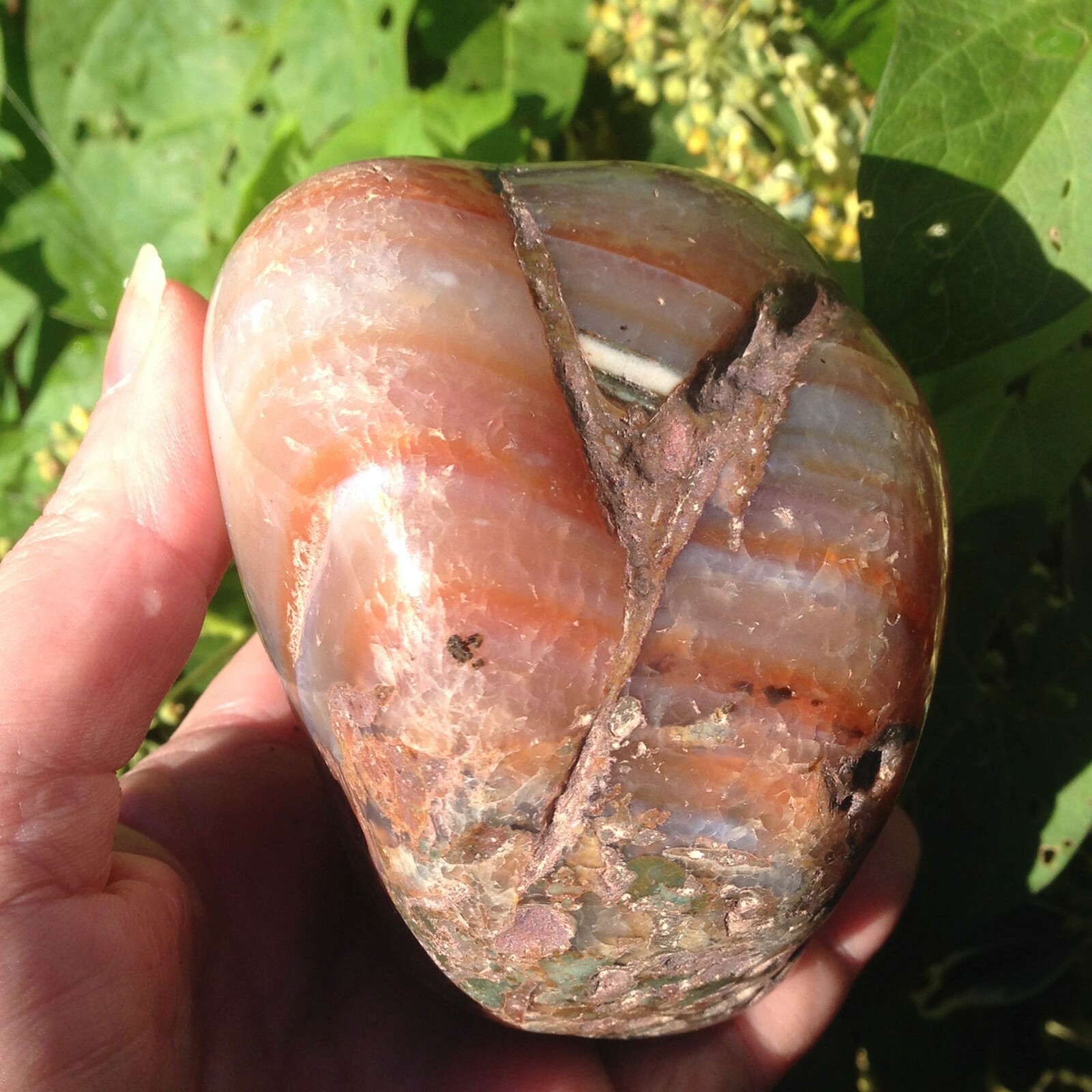 Large Rare Sardonyx Crystal Banded Agate Helps Stable Marriage 594g 9.5×7.3x6cm