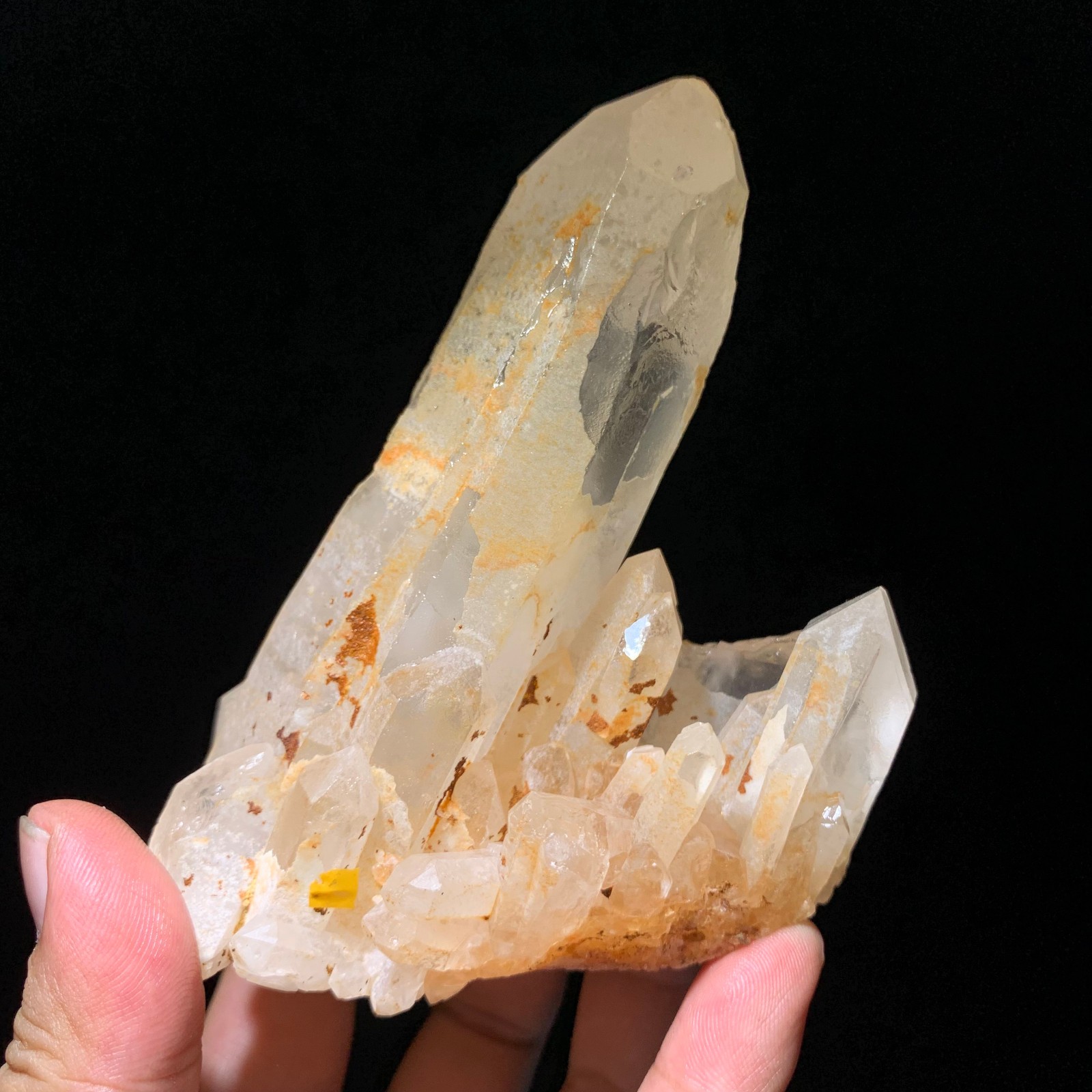 386g Natural White Clear Quartz Crystal Cluster Rough Healing Specimen