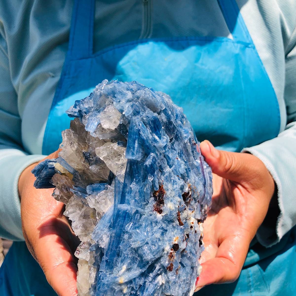1830G Natural Blue Crystal Kyanite Rough Gem mineral Specimen Healing