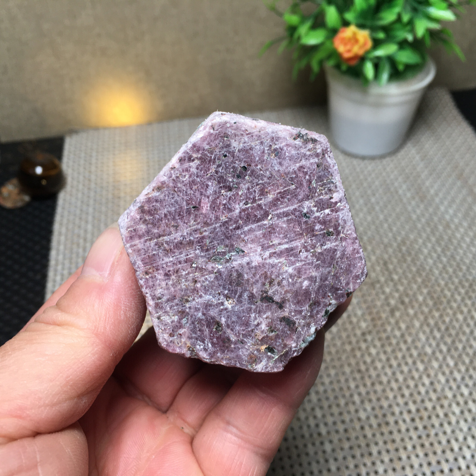 286g Natural Red Corundum Ruby Crystal Rough Mineral Specimen B1886