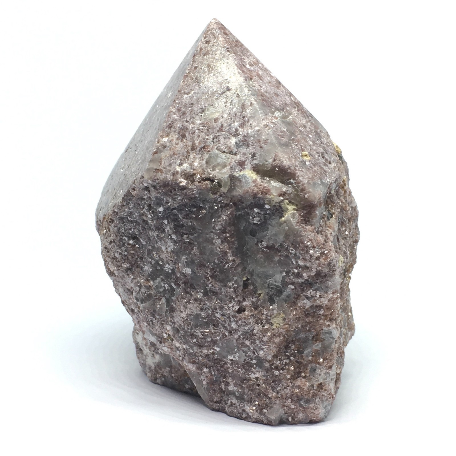 Lepidolite Rough Point -Size : 7 cm Tall x 6 x 3.5cm Wide W: 287grams