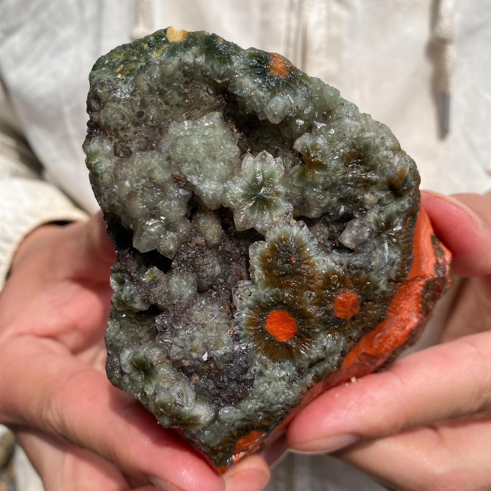 350G Rare Natural Raw Ocean Jasper Rough Quartz Crystal Mineral SpecimeM