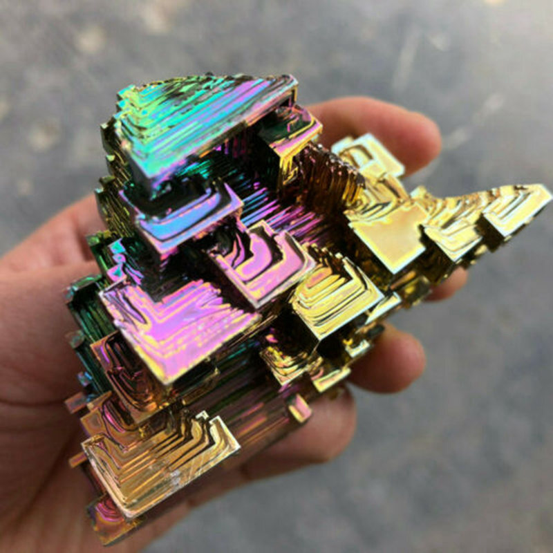 70g Natural Rainbow Titanium Bismuth Crystal Cluster Rock Electroplate Specimen