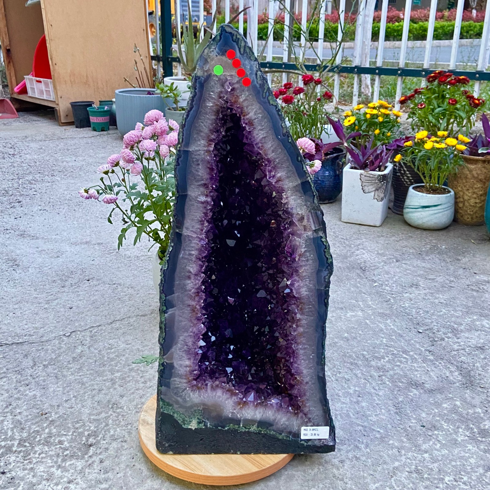 57.05LB Natural Amethyst Geode Quartz Crystal Cluster Cathedral Energy healing