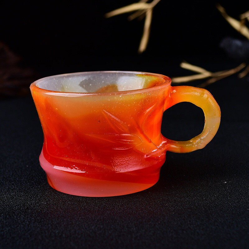 Genuine Natural Red Agate Cup Carving Carnelian Healing Reiki Crystal Collection