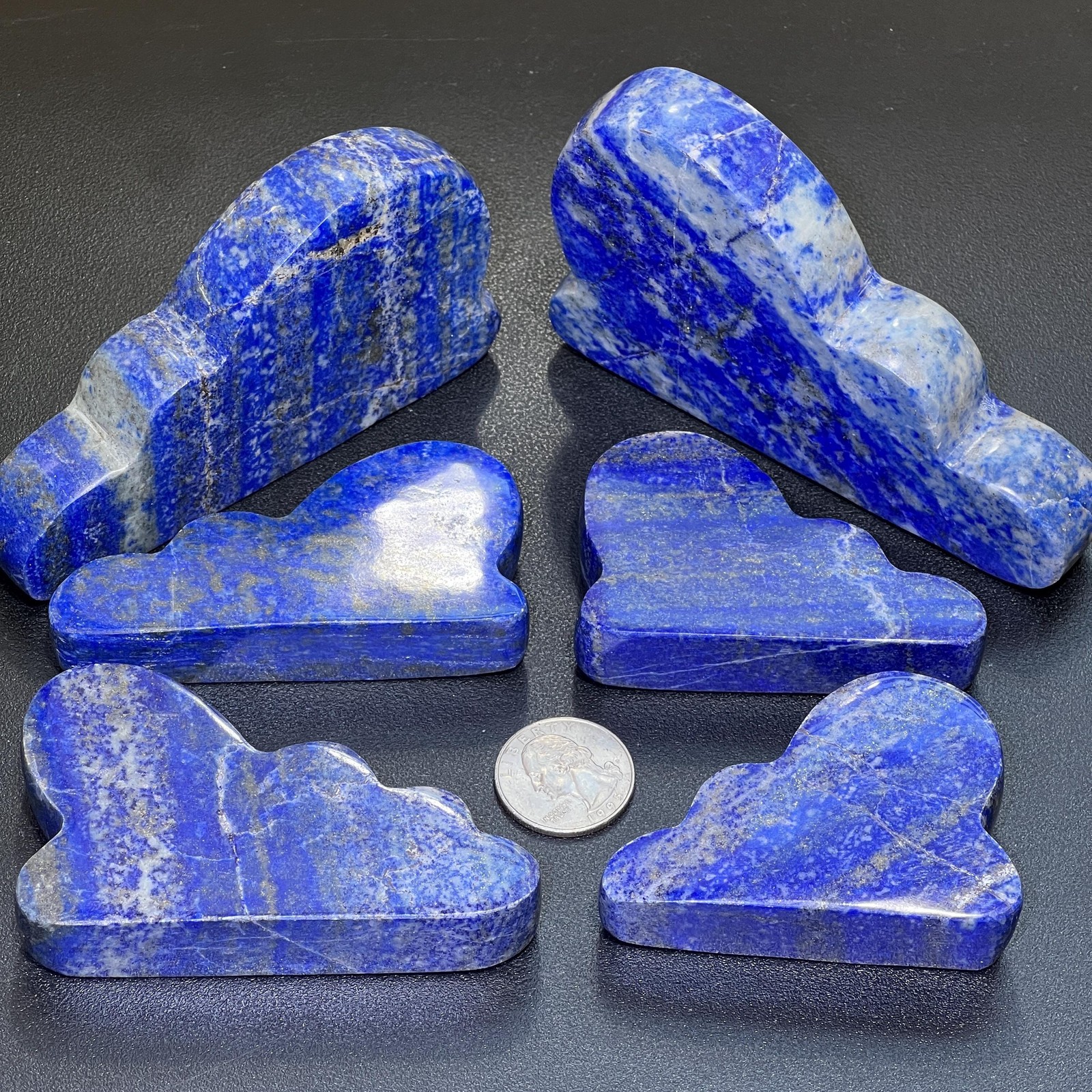 Lapis Lazuli Cloud Shape Carving (Mixed Sizes) Wholesale Gemstone Decor Supply