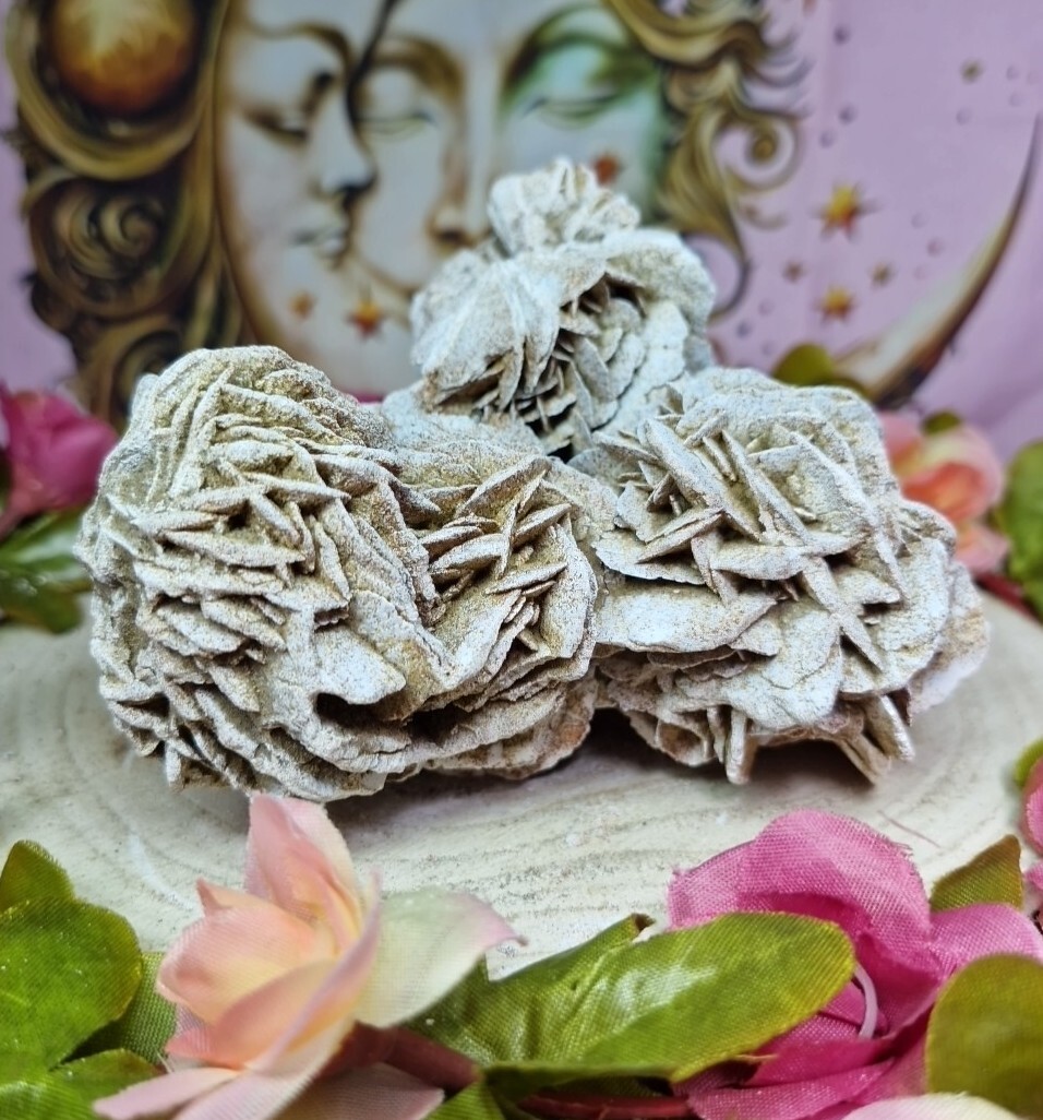 Large Desert Rose Selenite Raw Sand Rose Crystal Cluster Formation 522g 110mm