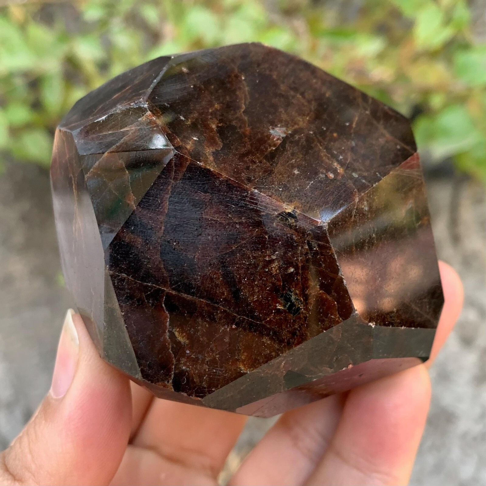 1.34 Lbs Large Lustrous Red Almandine Faceted Garnet, Faceted Red Garnet