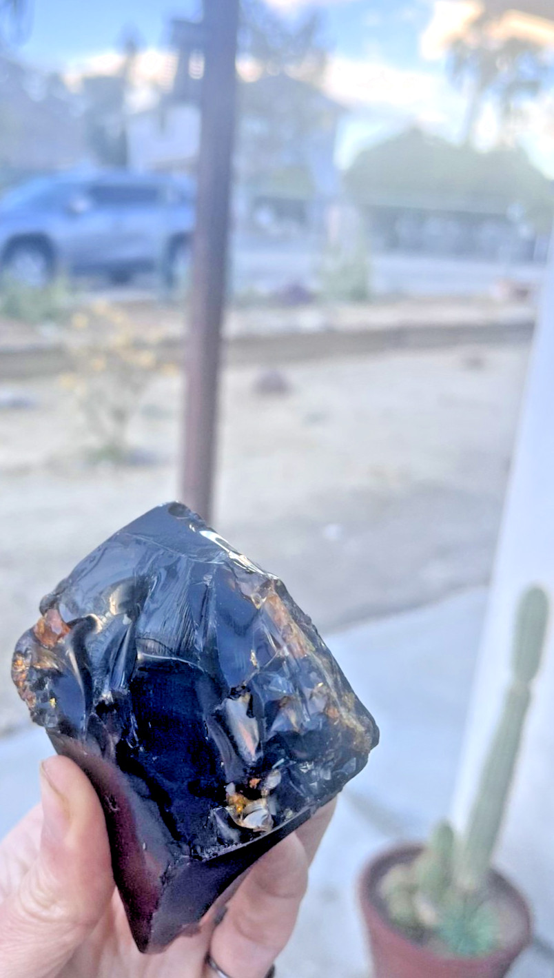 Large Natural Fire Obsidian – Deep Red Fire – 3.75” – Gifted as Glass Buttes