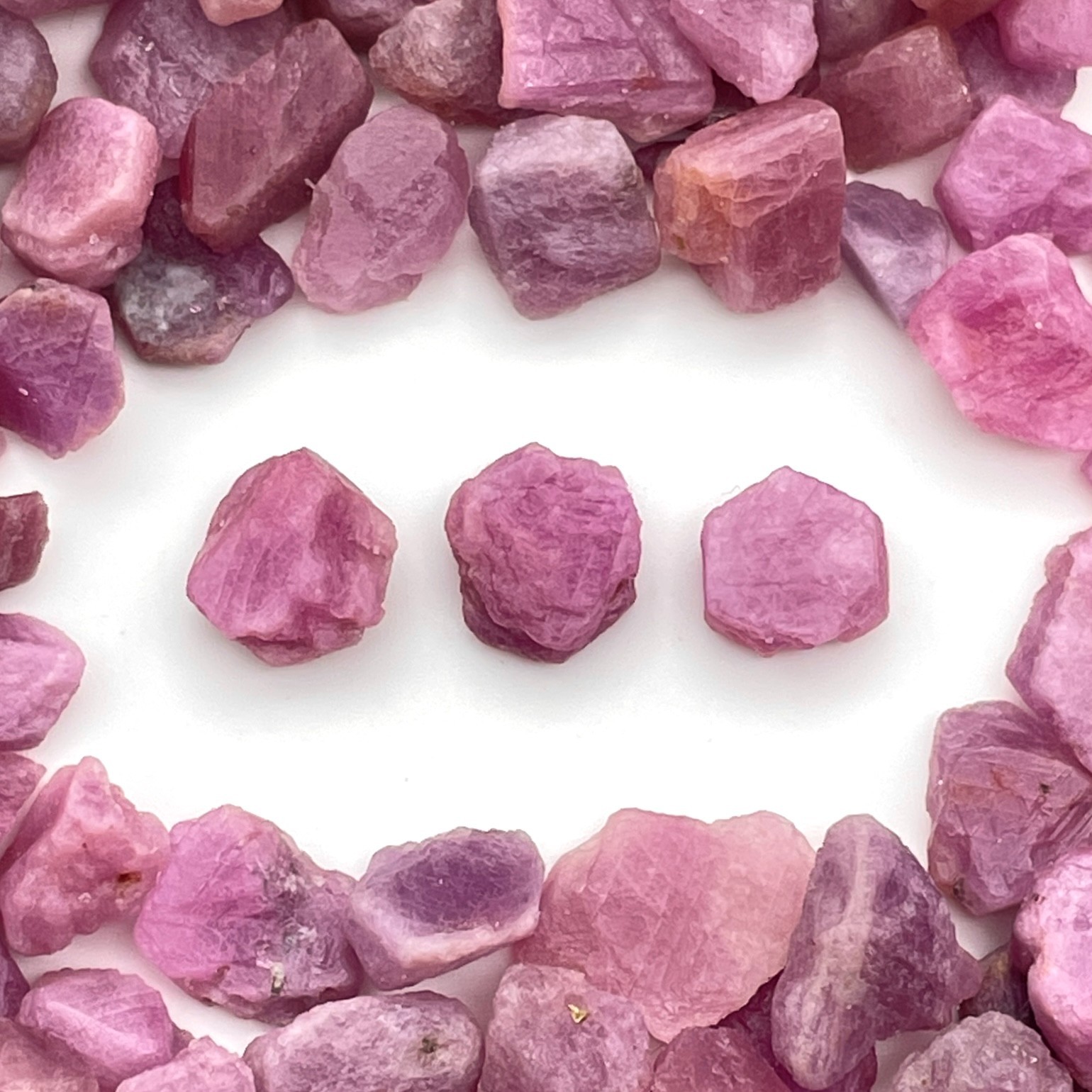 Natural Flat Ruby Rough Stones 8-11 mm – Raw Uncut Rubies for Jewelry