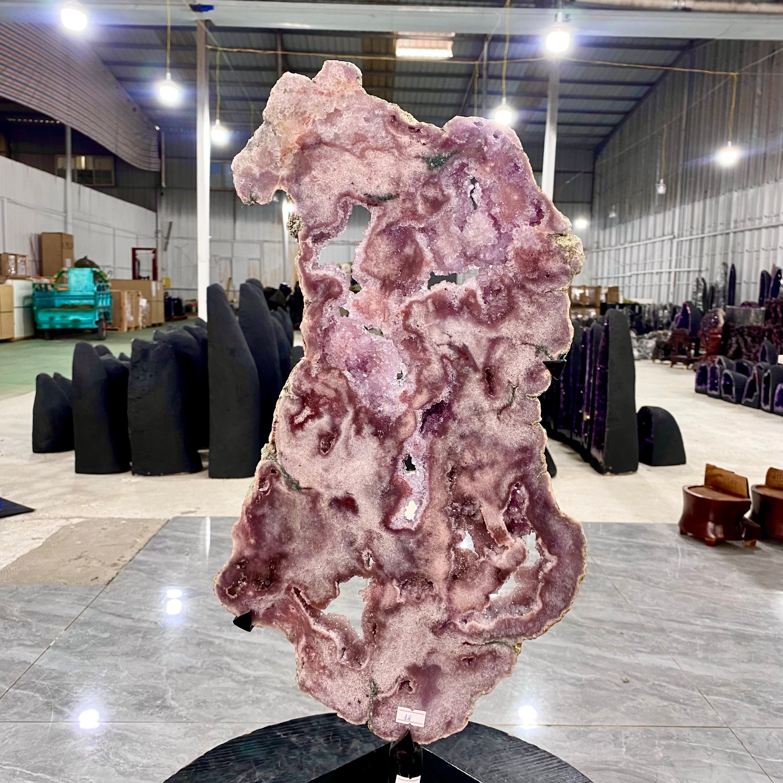 10LB Natural Pink Amethyst Slice Polished Crystal Slab Mineral Specimen Healing