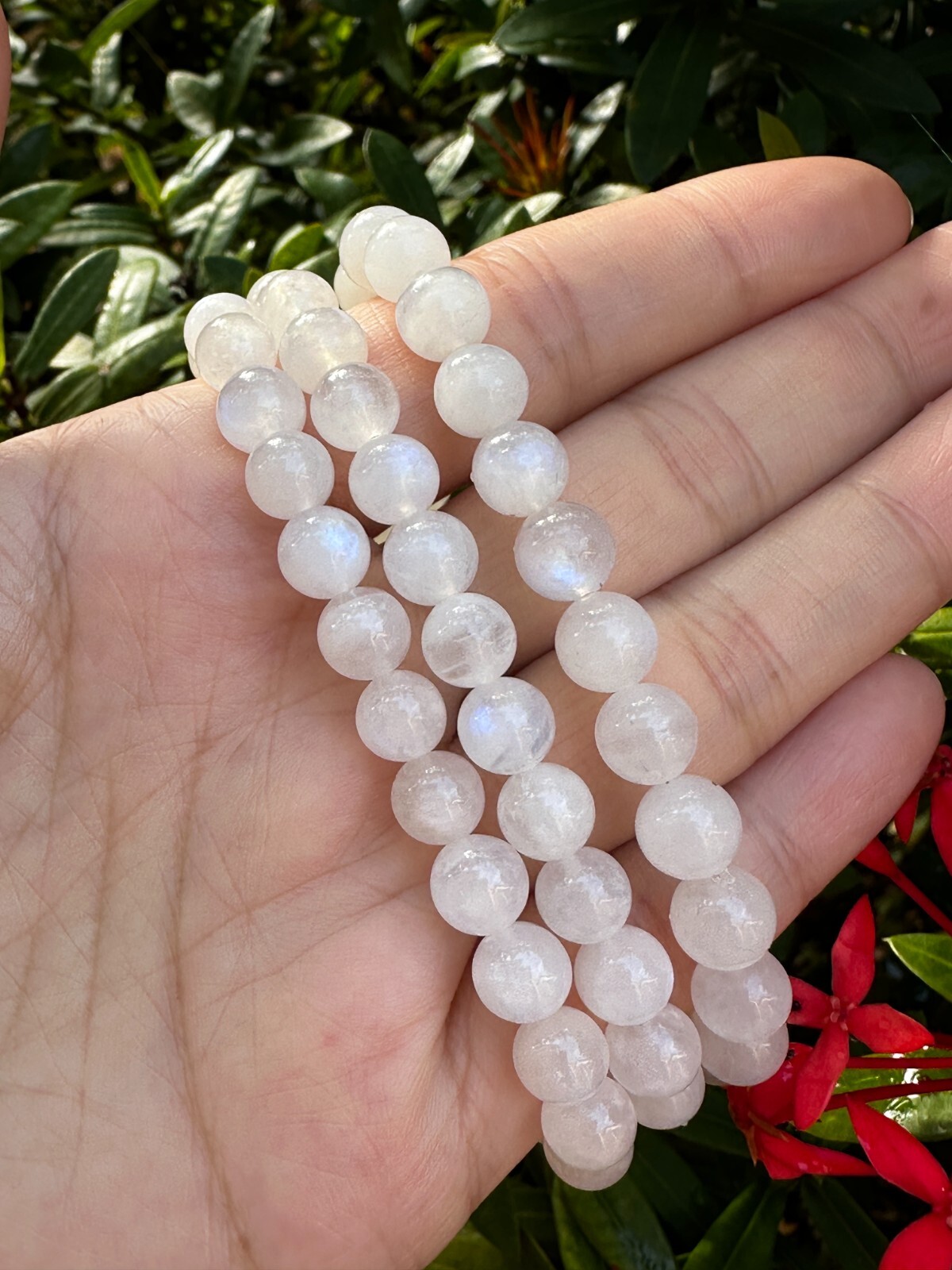 Grade A++ Rainbow Moonstone Crystal Bead Bracelet 6-7 mm, Wholesale Bulk Lot