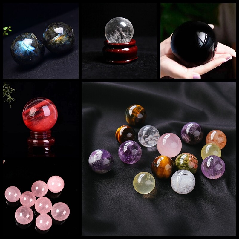 Natural Quartz Crystal Healing Gem Sphere Ball Energy Stone Reiki Decor W/ Stand