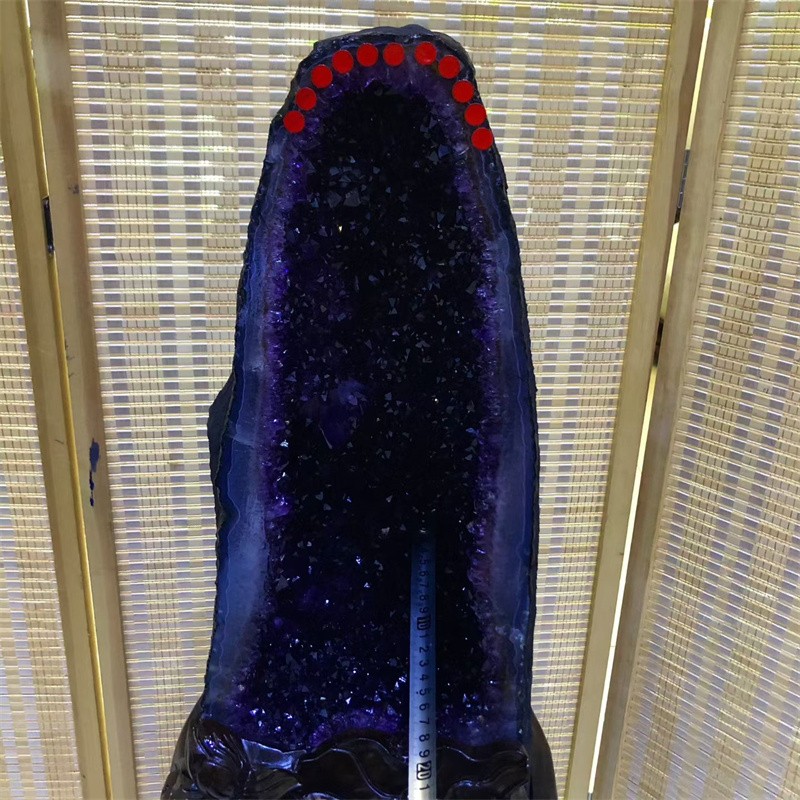 109.5LB Top Natural Amethyst Cave Quartz Crystal Specimen Reiki Healing +STAND