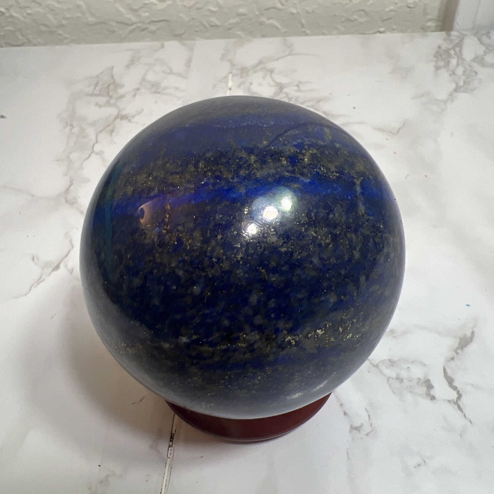Natural Lapis lazuli Sphere Crystal Ball from Afghanistan mines 1.440 LB 73.5