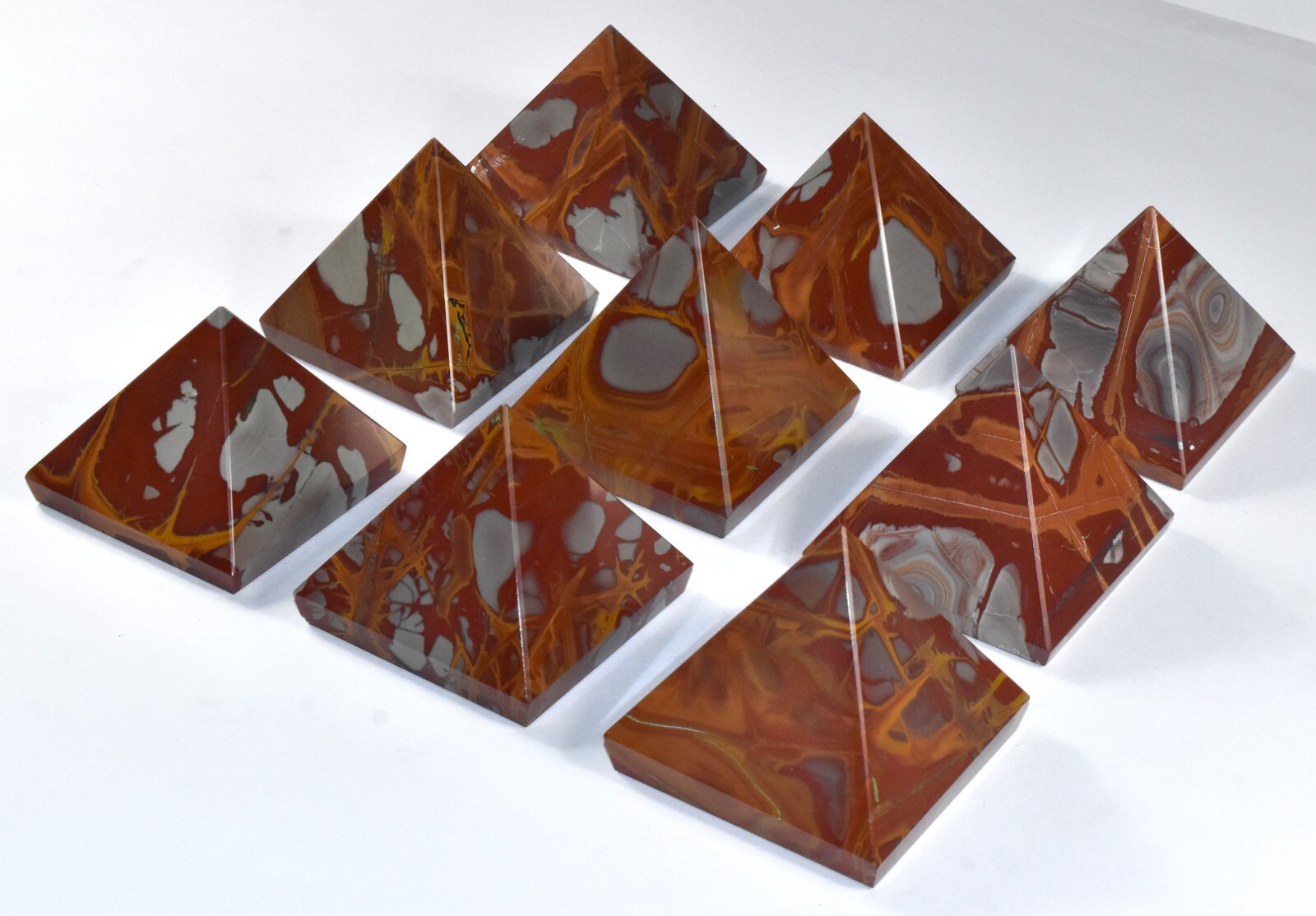 2.2″ Multicolor Noorena Jasper Pyramid Polished Natural Mineral Australia (1PC)