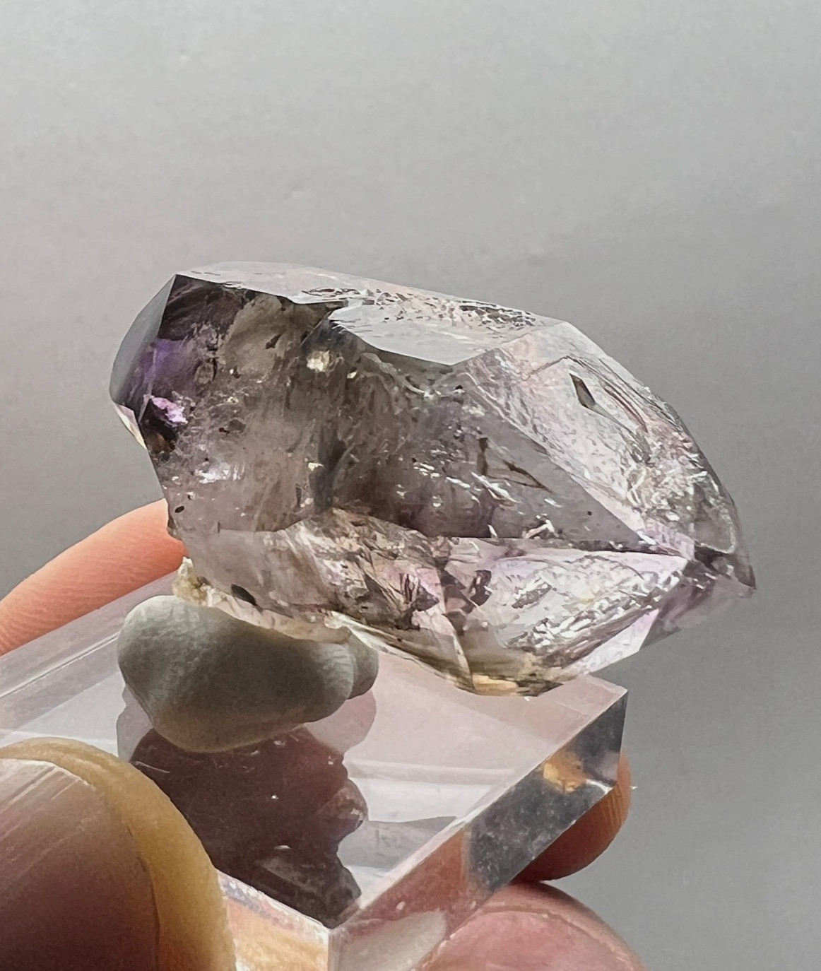 DT Amethyst Quartz Crystal – Negative Crystal Inclusion! – Goboboseb, Namibia